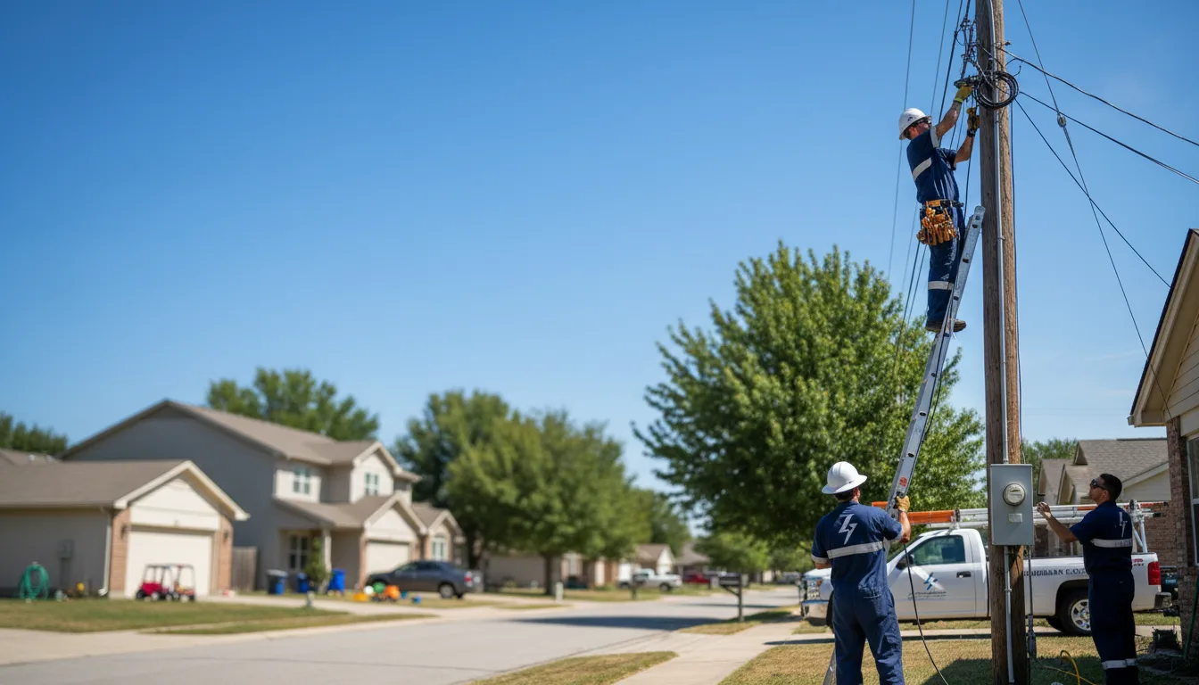 Residential electrician providing installation services in Mechanicsburg, IL